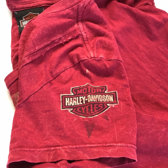 Harley Davidson Motorcycle Womens Fort Thunder Moore Oklahoma TShirt Medium - Picture 5 of 9